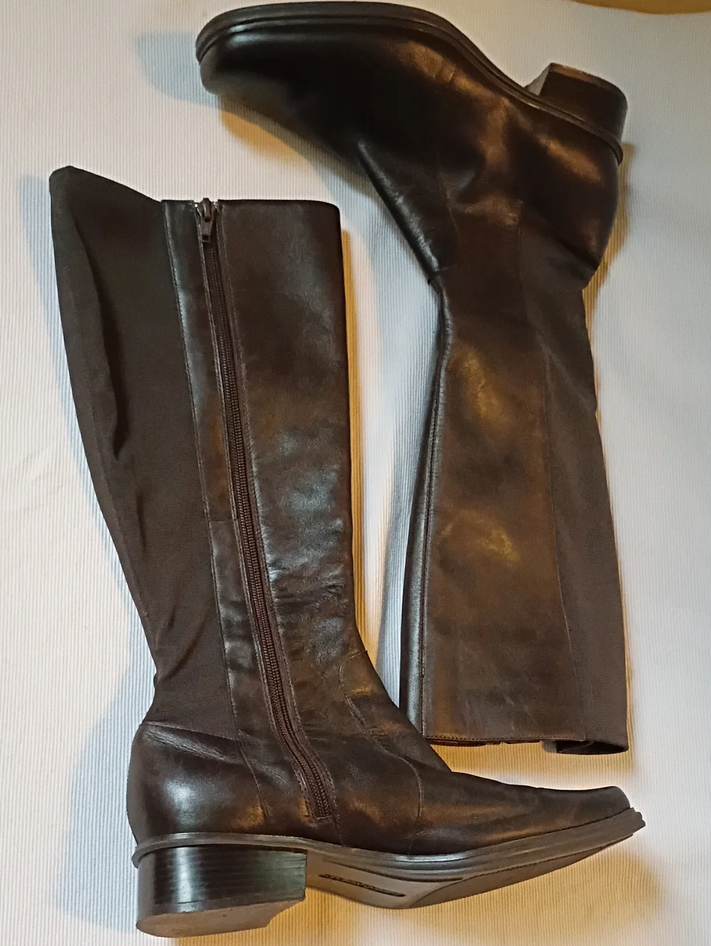 Andrew Geller Tall Dark Brown Leather Riding Boots